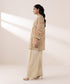 Women's Pret Zari Lawn Beige Embroidered A-Line Shirt
